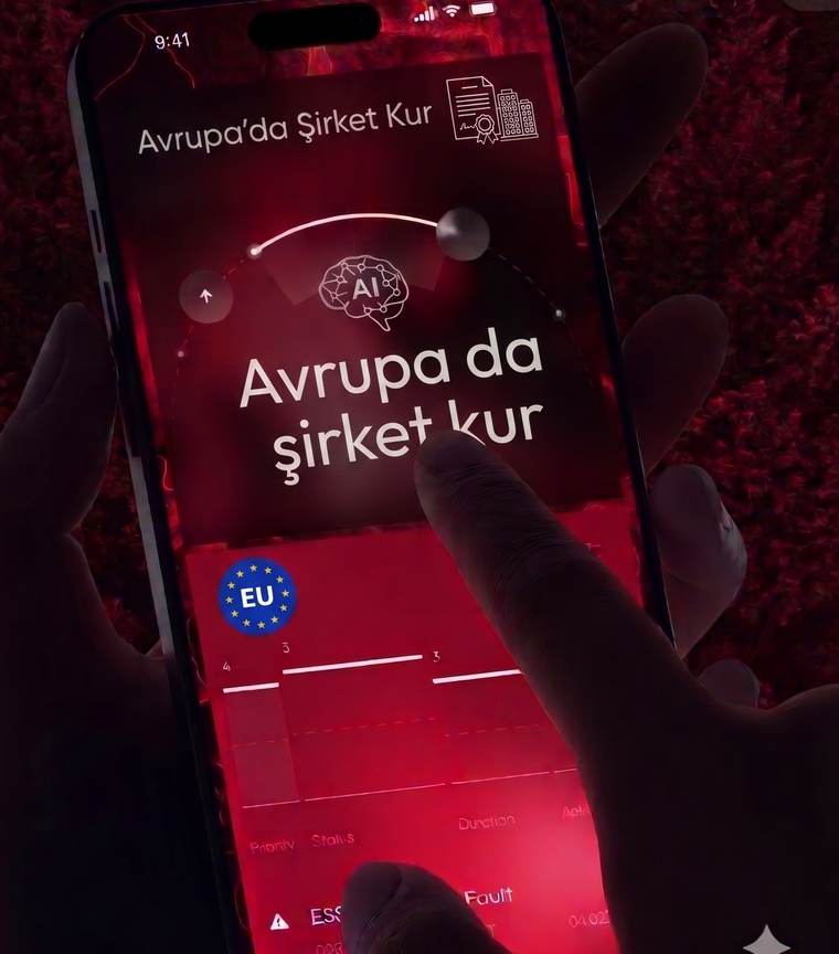 Avrupa'da şirket kur ekranı